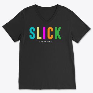 Slick Oklahoma Color Pop Soft Lightweight V-Neck