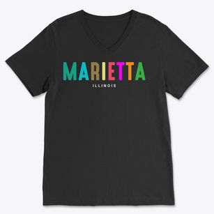 Marietta Illinois Color Pop Soft Lightweight V-Neck