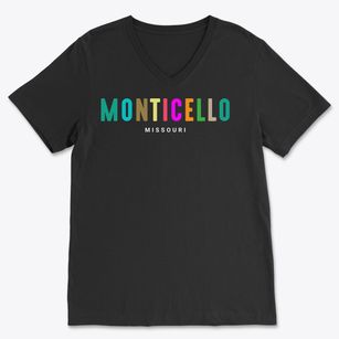Monticello Missouri Color Pop Soft Lightweight V-Neck
