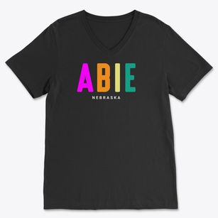 Abie Nebraska Color Pop Soft Lightweight V-Neck