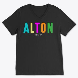 Alton Indiana Color Pop Soft Lightweight V-Neck