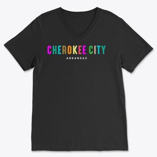 Cherokee City Arkansas Color Pop Soft Lightweight V-Neck