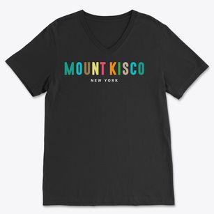 Mount Kisco New York Color Pop Soft Lightweight V-Neck