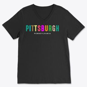 Pittsburgh Pennsylvania Color Pop Soft Lightweight V-Neck