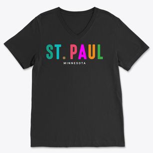 St. Paul Minnesota Color Pop Soft Lightweight V-Neck