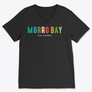 Morro Bay California Color Pop Soft Lightweight V-Neck