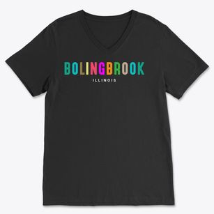 Bolingbrook Illinois Color Pop Soft Lightweight V-Neck