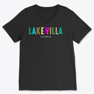 Lake Villa Illinois Color Pop Soft Lightweight V-Neck