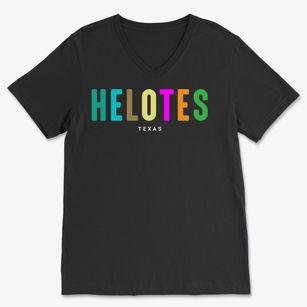 Helotes Texas Color Pop Soft Lightweight V-Neck