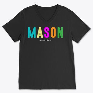 Mason Michigan Color Pop Soft Lightweight V-Neck