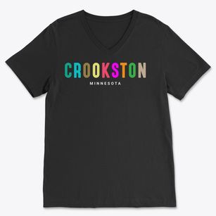 Crookston Minnesota Color Pop Soft Lightweight V-Neck