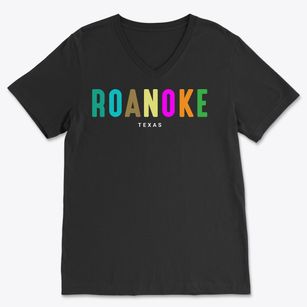 Roanoke Texas Color Pop Soft Lightweight V-Neck