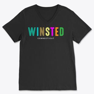 Winsted Connecticut Color Pop Soft Lightweight V-Neck