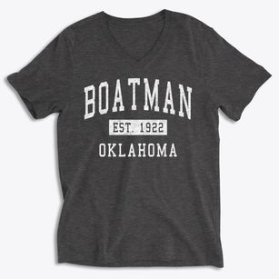 Boatman Oklahoma Classic Established Soft Lightweight V-Neck