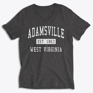 Adamsville West Virginia Classic Established Soft Lightweight V-Neck