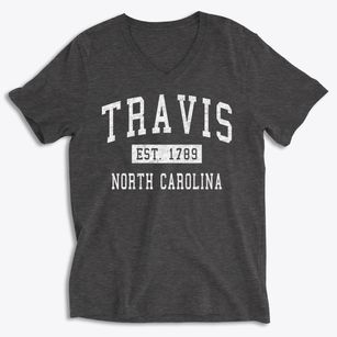 Travis North Carolina Classic Established Soft Lightweight V-Neck