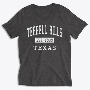 Terrell Hills Texas Classic Established Soft Lightweight V-Neck