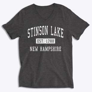 Stinson Lake New Hampshire Classic Established Soft Lightweight V-Neck
