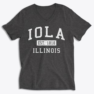 Iola Illinois Classic Established Soft Lightweight V-Neck