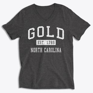 Gold North Carolina Classic Established Soft Lightweight V-Neck