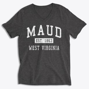 Maud West Virginia Classic Established Soft Lightweight V-Neck