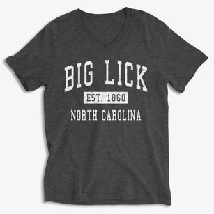 Big Lick North Carolina Classic Established Soft Lightweight V-Neck