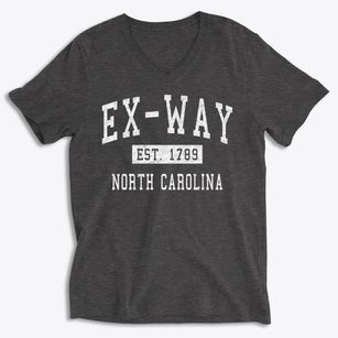 Ex-way North Carolina Classic Established Soft Lightweight V-Neck