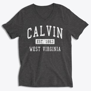 Calvin West Virginia Classic Established Soft Lightweight V-Neck