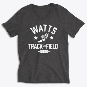 Watts Elementary School Track and Field Soft Lightweight V-Neck