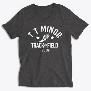 T T Minor Elementary School Track and Field Soft Lightweight V-Neck