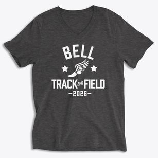 Bell Junior High School Track and Field Soft Lightweight V-Neck