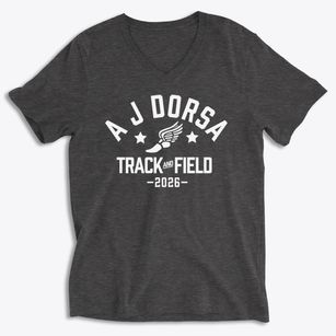 A J Dorsa Elementary School Track and Field Soft Lightweight V-Neck