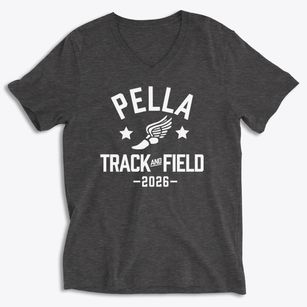 Pella High School Track and Field Soft Lightweight V-Neck