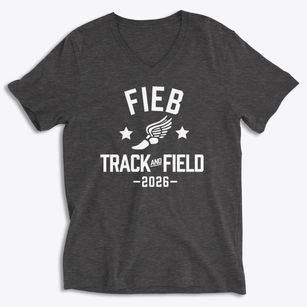 Forked Island - E. Broussard Elementary School Track and Field Soft Lightweight V-Neck