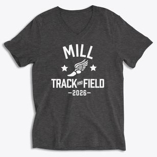 Mill Middle School Track and Field Soft Lightweight V-Neck