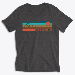 Seabrook Beach New Hampshire Blissful Sunset Soft Lightweight V-Neck