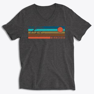 Twin Lakes Minnesota Blissful Sunset Soft Lightweight V-Neck