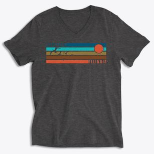 Littleton Illinois Blissful Sunset Soft Lightweight V-Neck