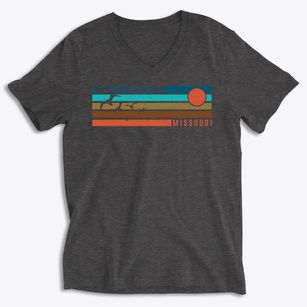 St. Francisville Missouri Blissful Sunset Soft Lightweight V-Neck