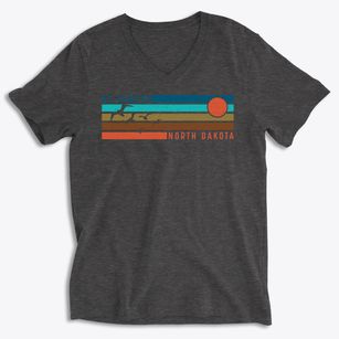 De Lamere North Dakota Blissful Sunset Soft Lightweight V-Neck