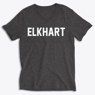 Elkhart Indiana Classic Block Soft Lightweight V-Neck