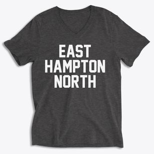 East Hampton North New York Classic Block Soft Lightweight V-Neck