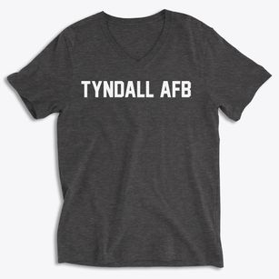 Tyndall Afb Florida Classic Block Soft Lightweight V-Neck