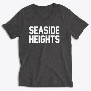 Seaside Heights New Jersey Classic Block Soft Lightweight V-Neck