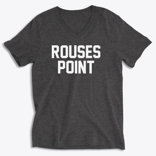 Rouses Point New York Classic Block Soft Lightweight V-Neck