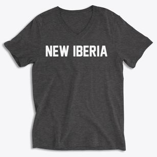 New Iberia Louisiana Classic Block Soft Lightweight V-Neck