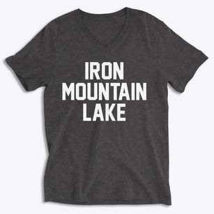 Iron Mountain Lake Missouri Classic Block Soft Lightweight V-Neck