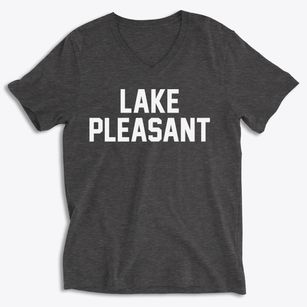 Lake Pleasant New York Classic Block Soft Lightweight V-Neck