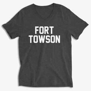Fort Towson Oklahoma Classic Block Soft Lightweight V-Neck