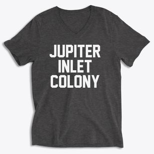 Jupiter Inlet Colony Florida Classic Block Soft Lightweight V-Neck